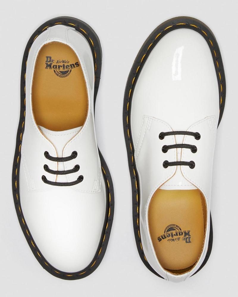 Zapatos Oxford Dr Martens 1461 Charol Cuero Mujer Blancos | MX 431BEX